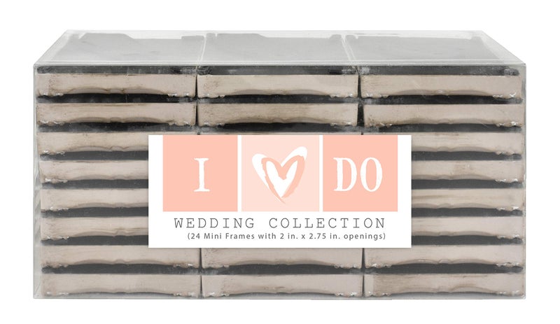 MCS Wedding Photo Frame/Placecard Holder, 69043, 24-Pack, Rustic Brown - Image 2